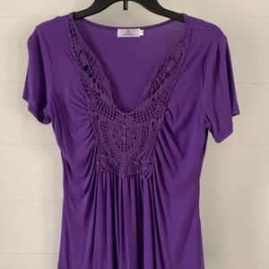 Purple flowy top